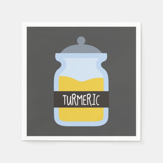 タンメリックイエロースパイス スタンダードカクテルナプキン (正面)