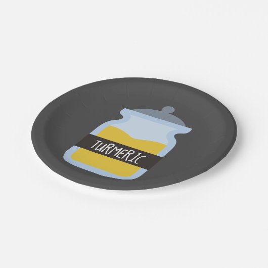 タンメリックイエロースパイス ペーパープレート (アングル)