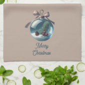 タンメリークリスマスオーナメントキッチンタオル キッチンタオル (折り畳み)