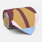 タンモダンとブルーの抽象芸術メンズ ネクタイ (ロール)