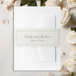 タンモダンクリームス結婚クリームズベリーバンド 招待状ベリーバンド