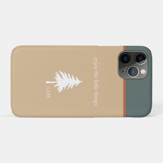 タンモダングリーン楽しむザ小さなものモノグラム Case-Mate iPhoneケース (裏面(横))