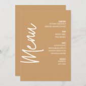 タンモダンディナーメニュー感謝祭秋 招待状 (正面/裏面)