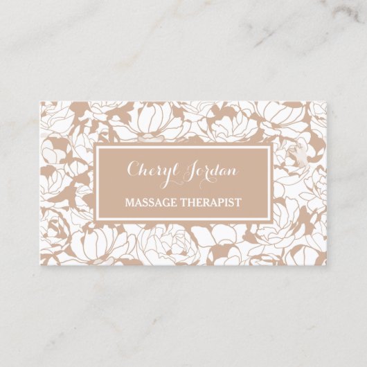タンモダンフローラガーリーマッサージセラピスト 名刺 (正面)