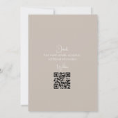 タンモダンホワイトリボンスクリプト結婚式招待状 招待状 (裏面)