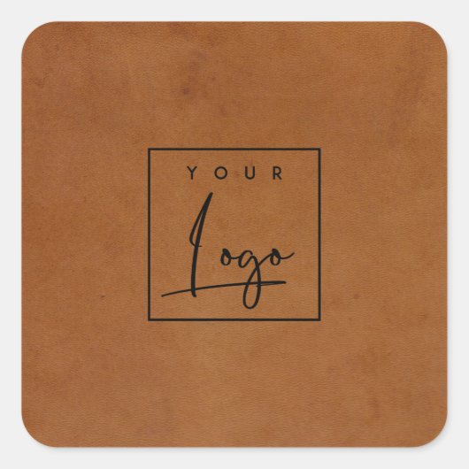 タンモダンレ素朴ザーのテクスチャロゴビジネス スクエアシール (正面)