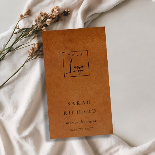 タンモダンレ素朴ザーのテクスチャーカスタムロゴ 名刺