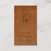 タンモダンレ素朴ザーのテクスチャーカスタムロゴ 名刺 (正面)