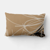 タンモダン&ブラック抽象デザイン ランバークッション (裏面)