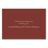 タンモダン – マルサラ – ワインのトーンストライプテーブルカード テーブルナンバー (裏面)