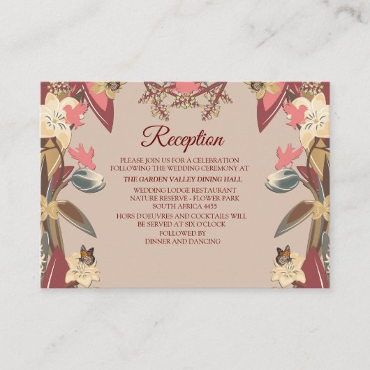 タンモダン – マルサラ – ワインのトーン エンクロージャーカード (正面)