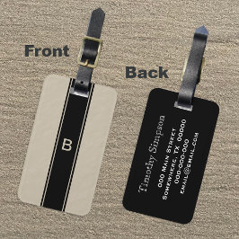 タンモノグラム荷物タグ男性へ ラゲッジタグ