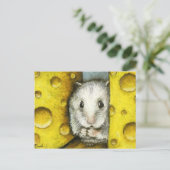 タンヤボンドのチーズシェルフポストカードにハムスター ポストカード (スタンド正面)