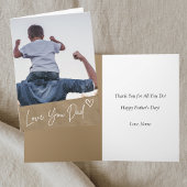 タンラブユーパパカスタムハート写真父の日 カード