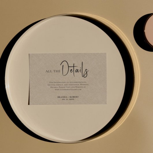 タンリネンシンプルブラックスクリプ結婚ト詳細 招待状