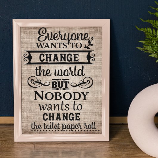 タンリネンルックスイトレ紙バスルーム ポスター