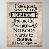 タンリネンルックスイトレ紙バスルーム ポスター (正面)