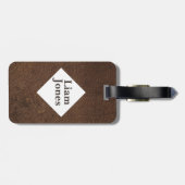 タンレザパーソナライズされたープリントラゲージタグ ラゲッジタグ (裏面横)