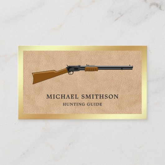 タンレザーショットガン銃銃店ガンスミス 名刺 (正面)