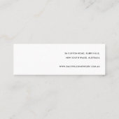 タンレザーテクスチャスタッドイヤリングディスプレイカード スキニー名刺 (裏面)