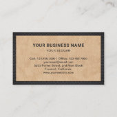 タンレザーブラック丸鋸大工 名刺 (裏面)