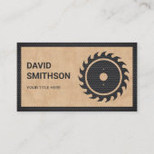 タンレザーブラック丸鋸大工 名刺 (正面)