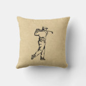 タンレザールックゴルフデザイン クッション (裏面)