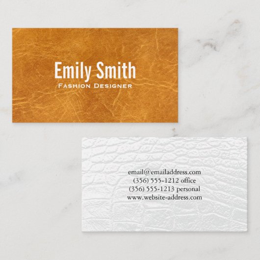 タンレザー擦り切れたの背景 名刺 (正面/裏面)