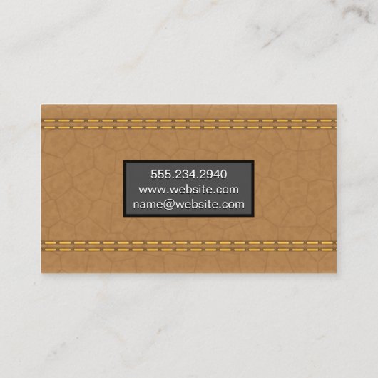 タンレザー |ステッチ 名刺 (裏面)