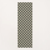 タンレトロの黒及びパターン ヨガマット (正面)