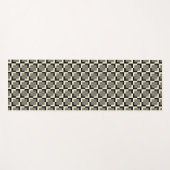 タンレトロの黒及びパターン ヨガマット (正面(横))