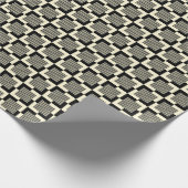 タンレトロの黒及びパターン ラッピングペーパー (角)