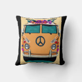 タンレトロヒッパイファンヴィンテージカラーズアート クッション (裏面)