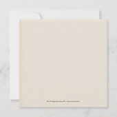 タンレースフローラの後またはポスト結婚式招待状 招待状 (裏面)