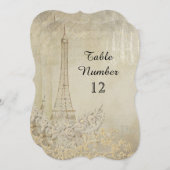 タンヴィンテージパリパリパリ披露宴テーブル番号 (正面/裏面)