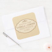 タンヴィンテージビクトリアンキャンドル製品ラベル スクエアシール (封筒)