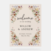 タンヴィンテージボホワイルドフラワーアクリルサイン アクリルサイン (正面)