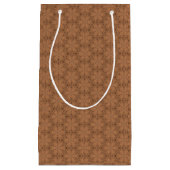 タン先住民アメリカンルック万華鏡のように千変万化するパターン スモールペーパーバッグ (正面)