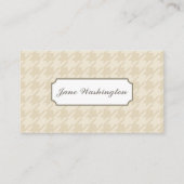 タン千鳥格子の名刺 名刺 (正面)