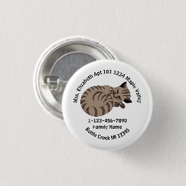 タン失った虎猫キッテンファミリーホームアドレス 缶バッジ