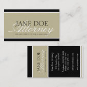 タン弁護士か白い原稿または黒のボーダー 名刺 (正面/裏面)