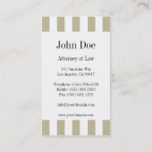 タン弁護士か白い縦ストライプ 名刺 (裏面)