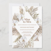 タン恋しく思コッパー・ボホフローラブライダルシャワーIへ 招待状 (正面)