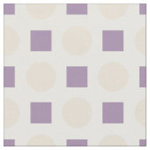 タン水玉模様とラベンダー広場 ファブリック (クローズアップ)