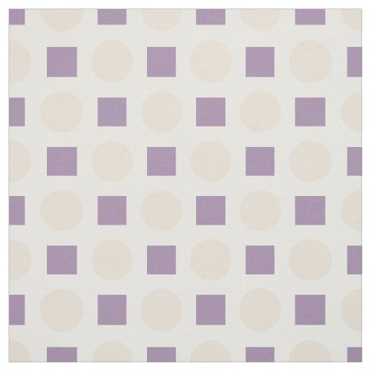 タン水玉模様とラベンダー広場 ファブリック (見本)