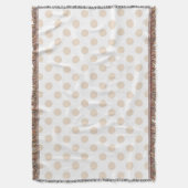 タン水玉模様 スローブランケット (正面縦)