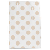 タン水玉模様 ミディアムペーパーバッグ (正面)