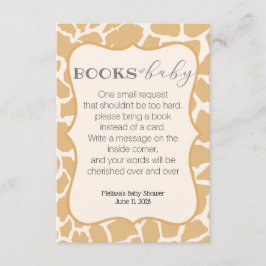 タン男の赤ちゃんキリンベビー エンクロージャーカード