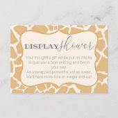 タン男の赤ちゃんキリン表示シャワー エンクロージャーカード (正面)