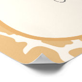 タン男の赤ちゃんキリン赤ちゃんシャワーポスター ポスター (角)